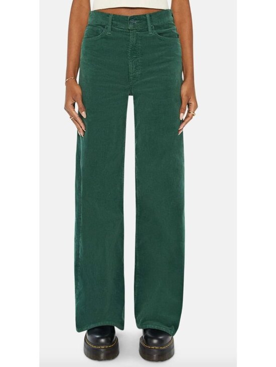 MOTHER Denim - MOTHER The Ditcher Roller Zip Sneak Hopscotch Dark Green Cord Size 29
